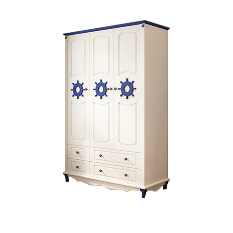 Rectangular Wardrobe Cabinet Nautical Style Home Wooden Wardrobe Closet