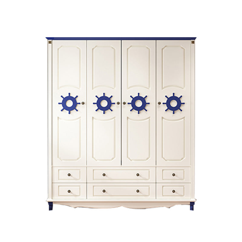 Rectangular Wardrobe Cabinet Nautical Style Home Wooden Wardrobe Closet