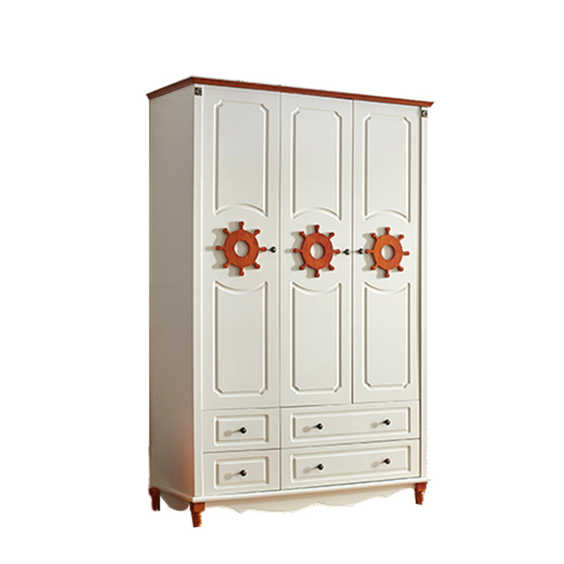 Rectangular Wardrobe Cabinet Nautical Style Home Wooden Wardrobe Closet