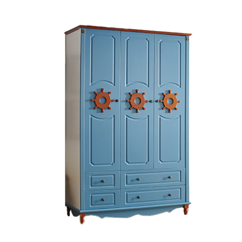 Rectangular Wardrobe Cabinet Nautical Style Home Wooden Wardrobe Closet