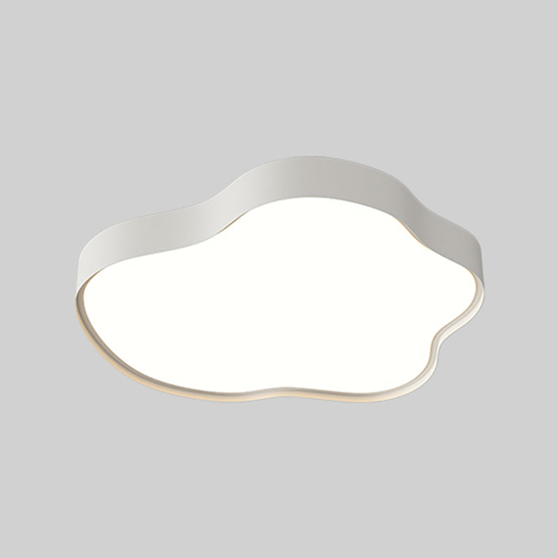 White Ceiling Light Fixture Nordic Metal LED Flush Mount for Bedroom