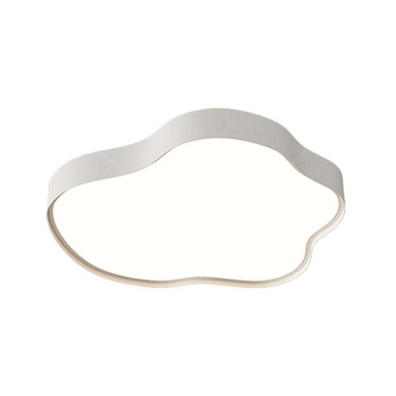 White Ceiling Light Fixture Nordic Metal LED Flush Mount for Bedroom