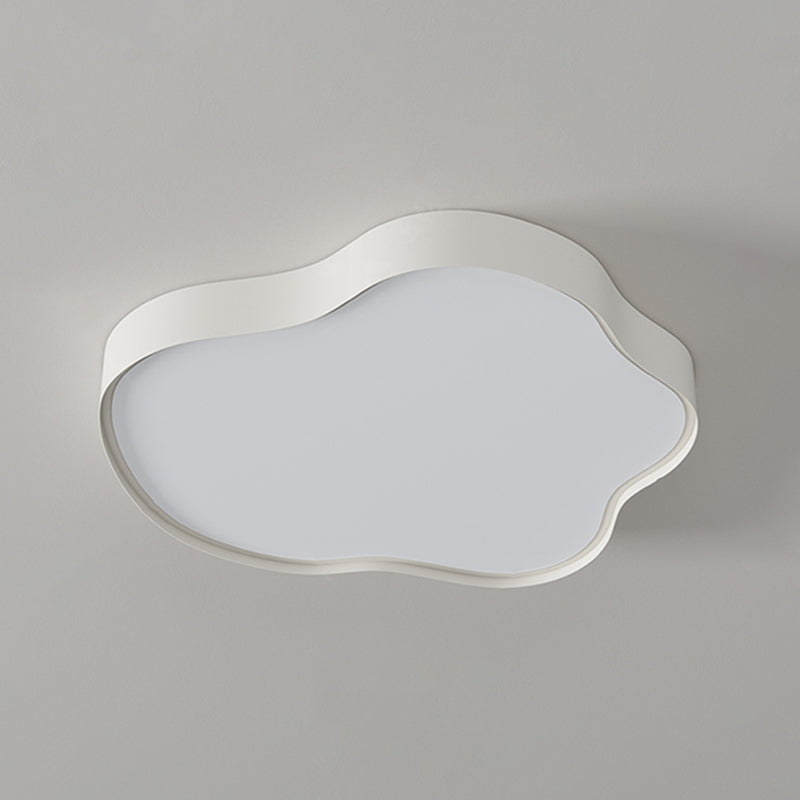 White Ceiling Light Fixture Nordic Metal LED Flush Mount for Bedroom