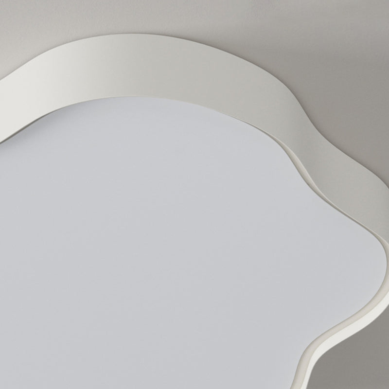 White Ceiling Light Fixture Nordic Metal LED Flush Mount for Bedroom