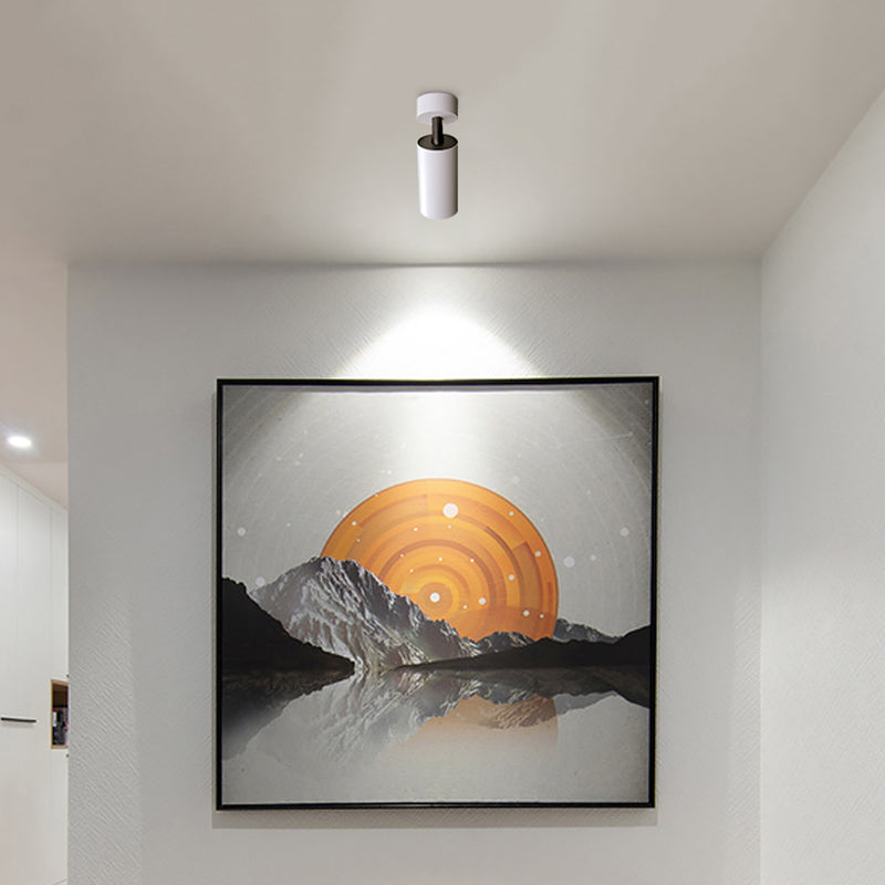 Cylinder Ceiling Light Fixture Contemporary LED Flush Mount for Living Room