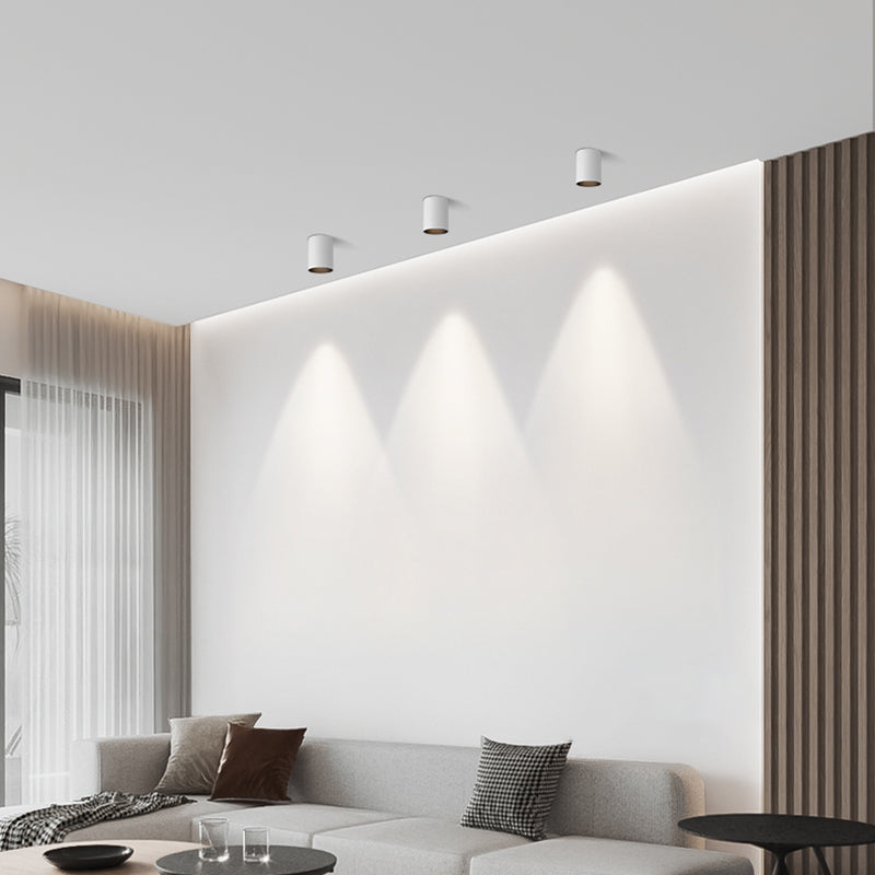 Cylinder Ceiling Light Fixture Contemporary LED Flush Mount for Corridor