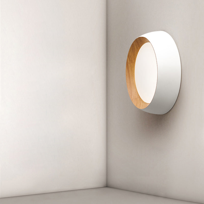 White Ceiling Light Fixture Nordic Round LED Flush Mount for Bedroom