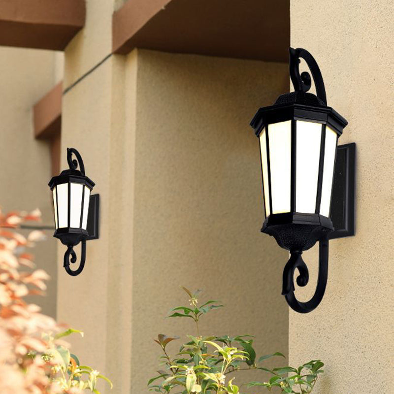 Metal Geometric Simple 1 Light Wall Mounted Light Fixture in Black