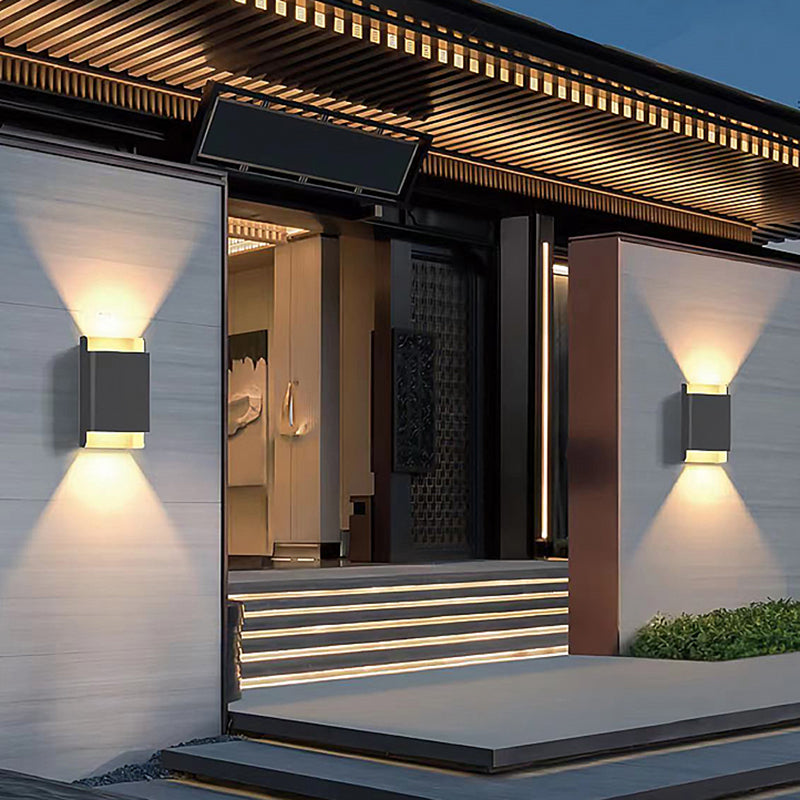 Contemporary Metal Wall Light with Stainless Steel Shade for Living Room