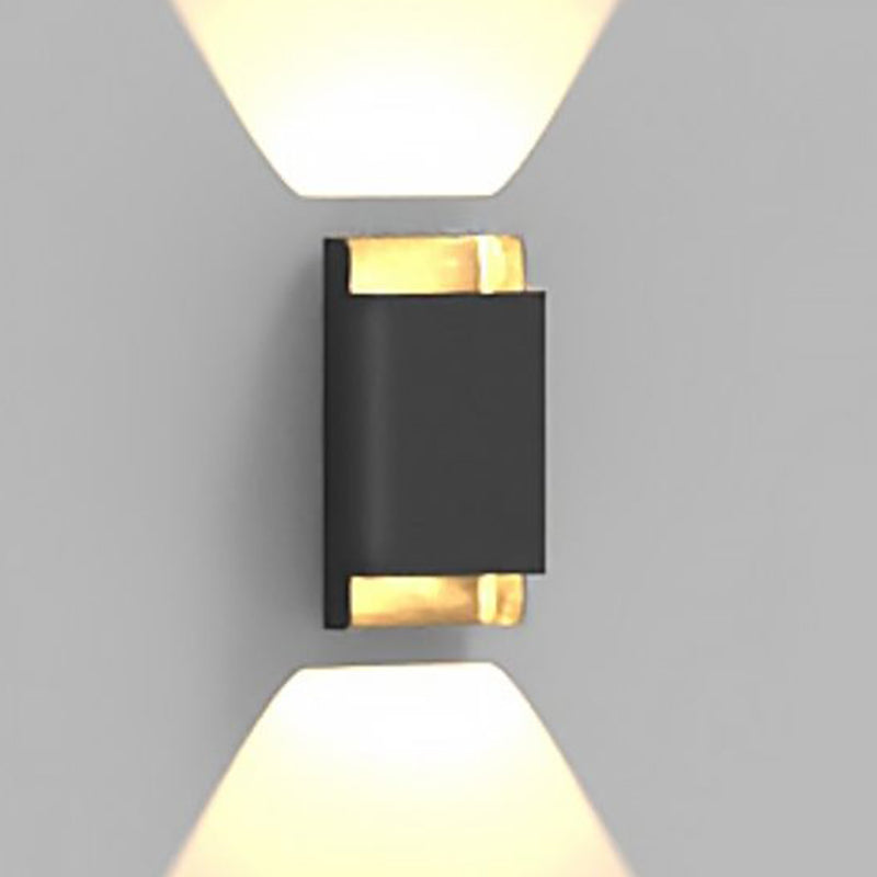 Contemporary Metal Wall Light with Stainless Steel Shade for Living Room