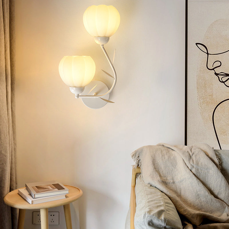 1/2-Light Modernism White Metallic Shaded LED Wall Mounted for Foyer