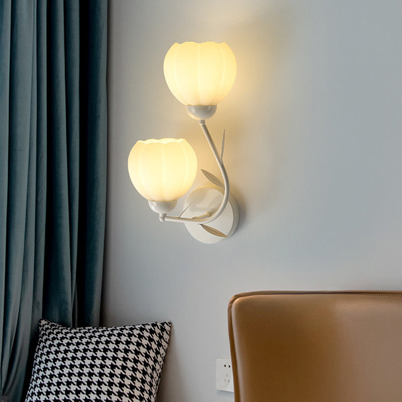 1/2-Light Modernism White Metallic Shaded LED Wall Mounted for Foyer