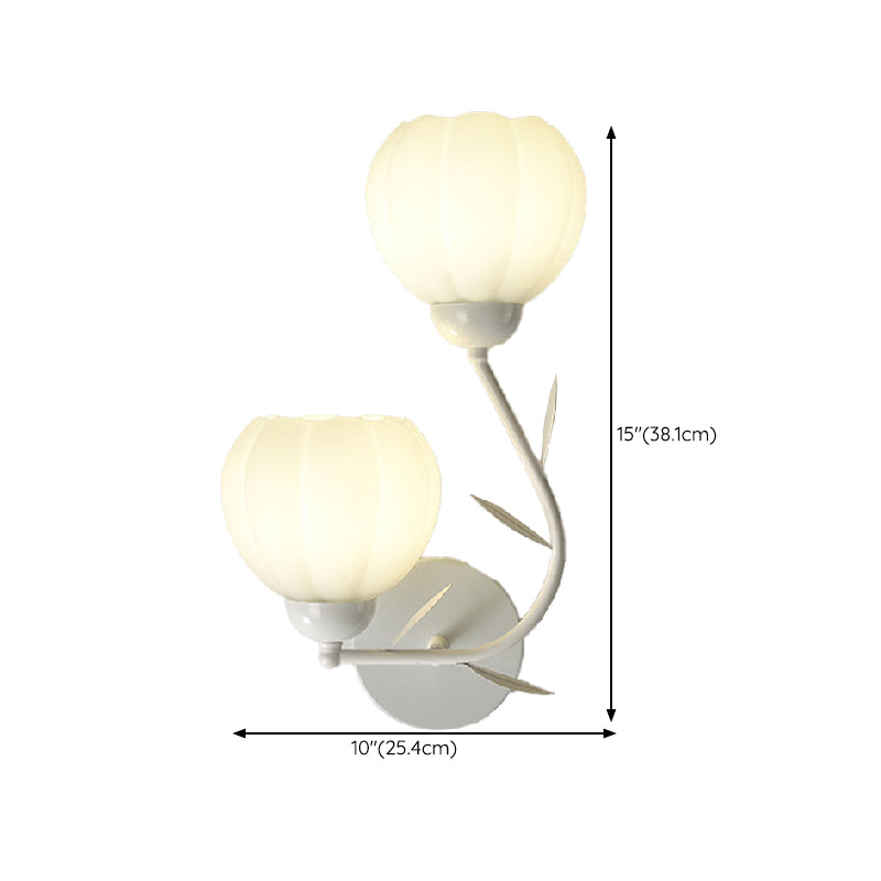 1/2-Light Modernism White Metallic Shaded LED Wall Mounted for Foyer