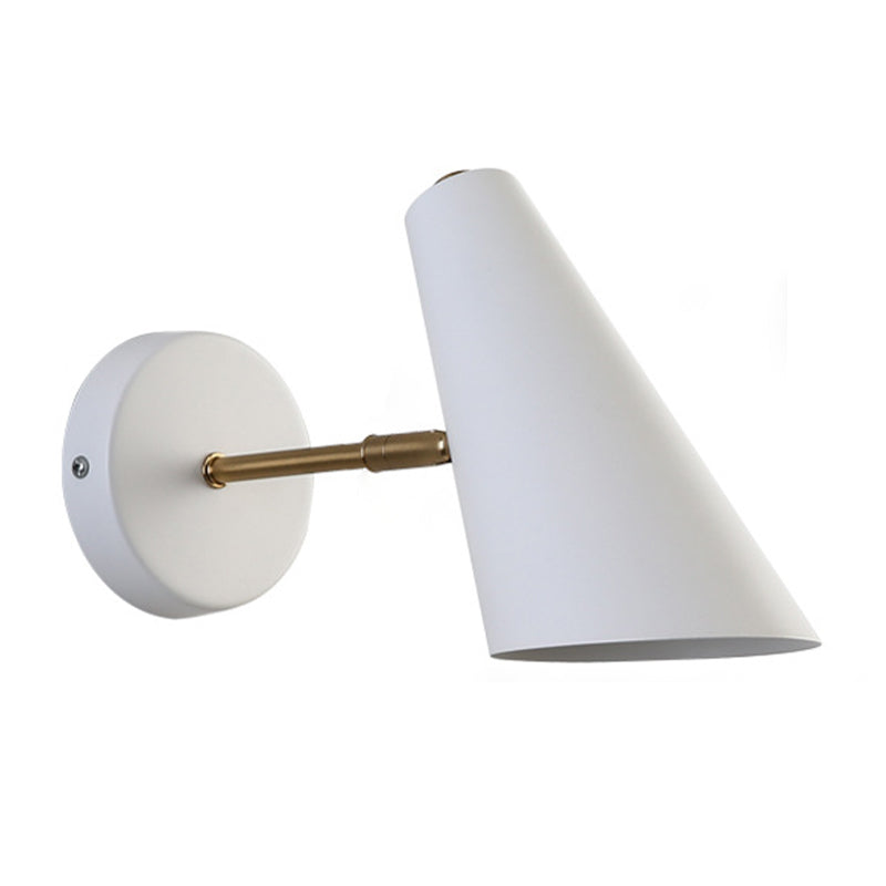 Cone Simplicity Metal 1 Light Wall Light Fixture in Black/White