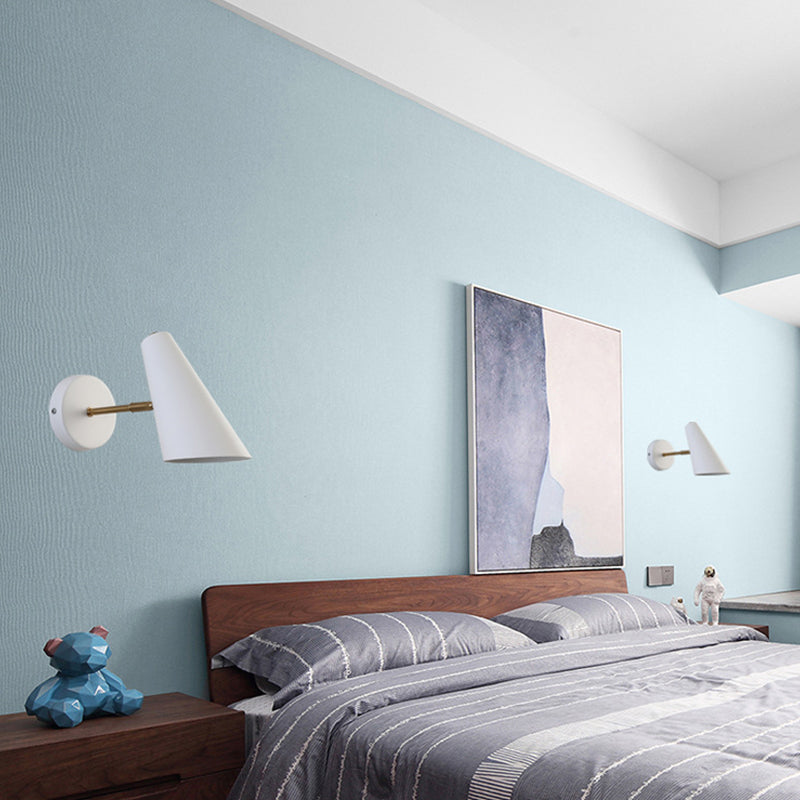 Cone Simplicity Metal 1 Light Wall Light Fixture in Black/White