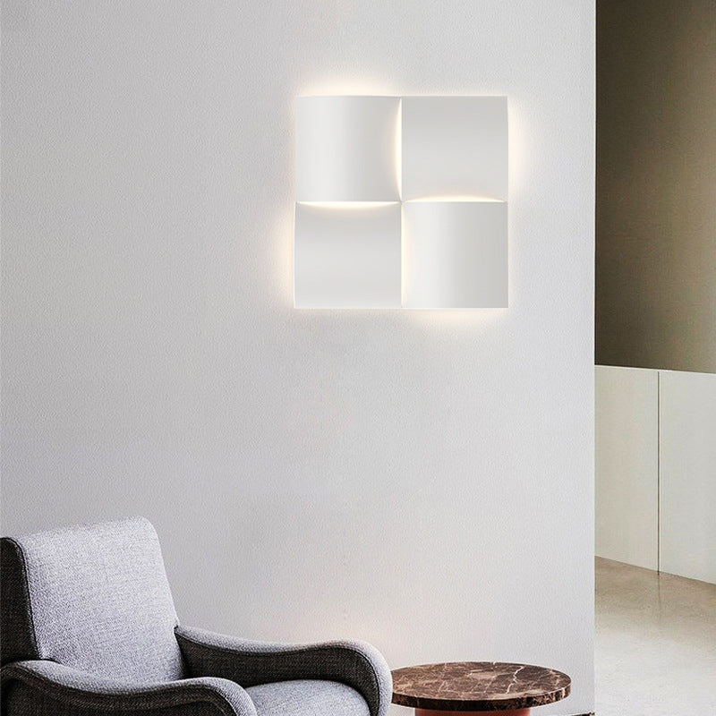 Single Modernism White Metallic Shaded LED Wall Mounted for Foyer
