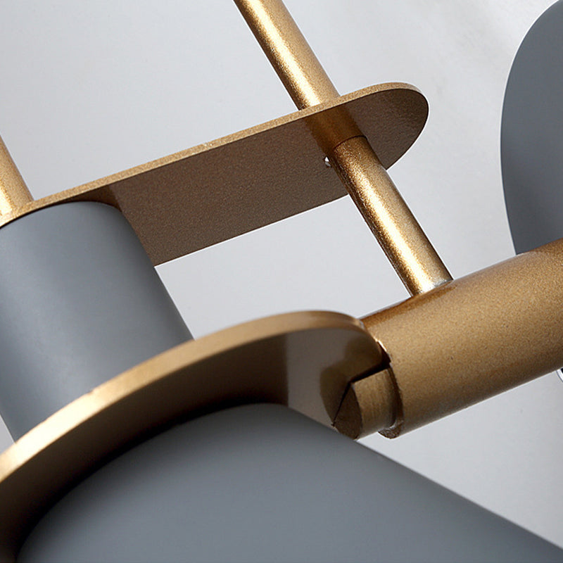 Single Modernism Polished Metallic Shaded Wall Mounted for Foyer