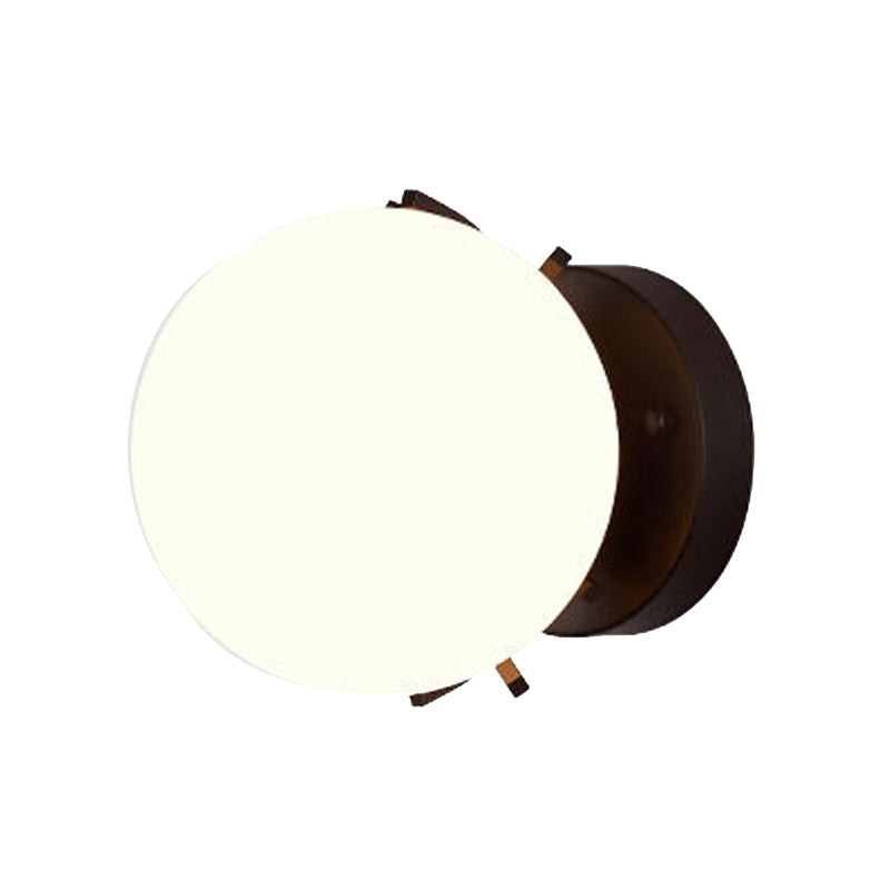 Single Modernism White/Black Glass Shaded Wall Mounted for Foyer