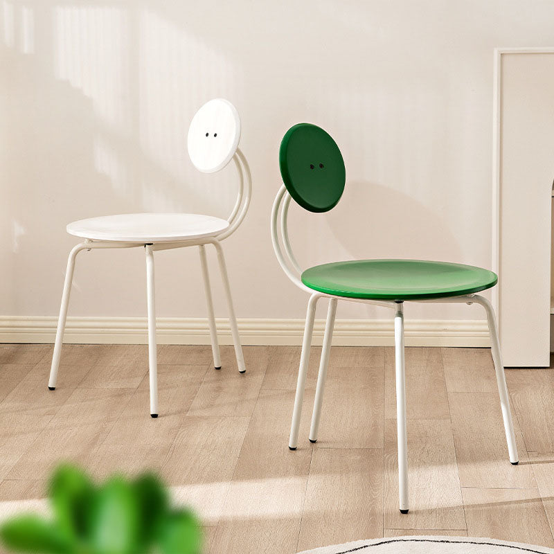 Modern Armless Dining Chair Metal Frame Open Back Dining Chair for Dining Room