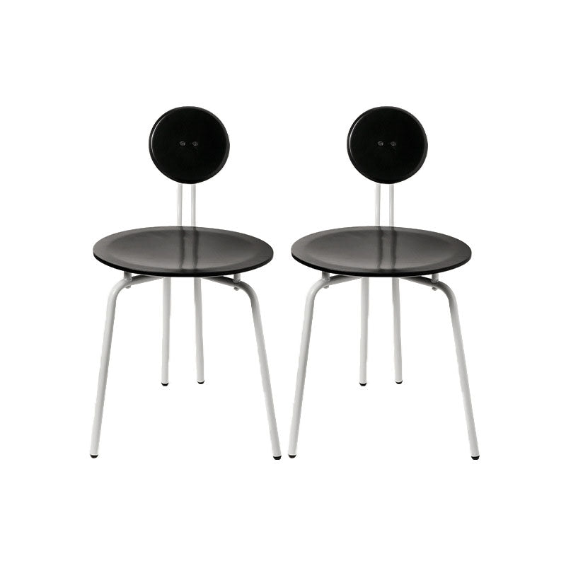 Modern Armless Dining Chair Metal Frame Open Back Dining Chair for Dining Room