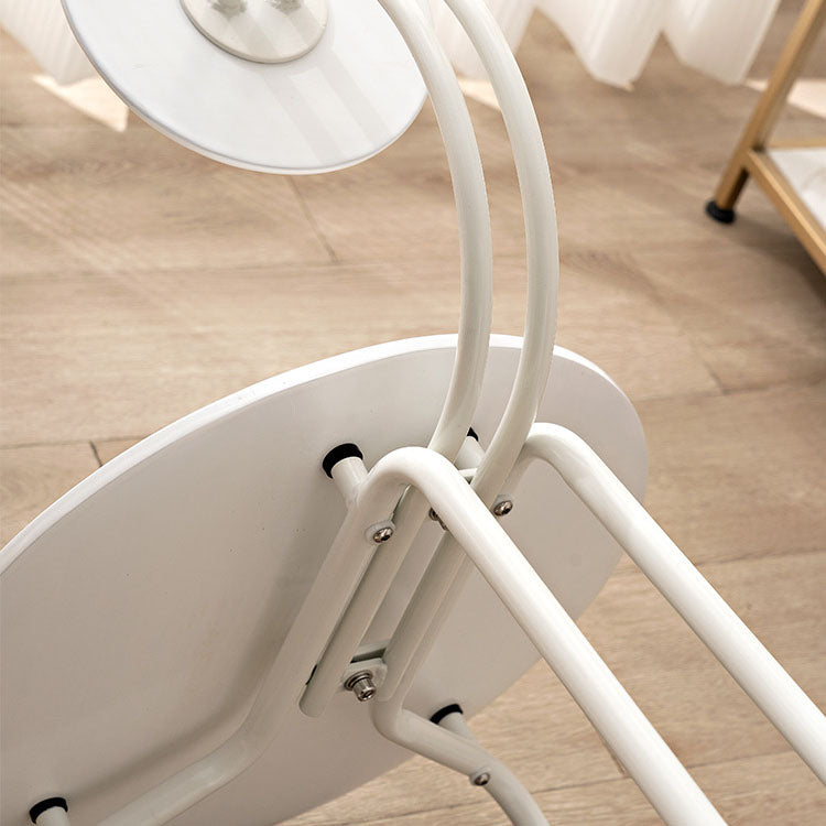 Modern Armless Dining Chair Metal Frame Open Back Dining Chair for Dining Room