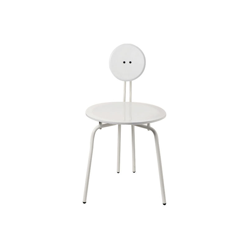 Modern Armless Dining Chair Metal Frame Open Back Dining Chair for Dining Room