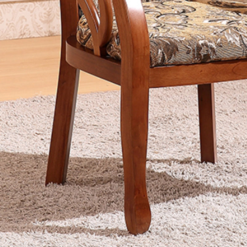 Traditional Style Dining Chair Solid Wood Arm Chair for Kitchen