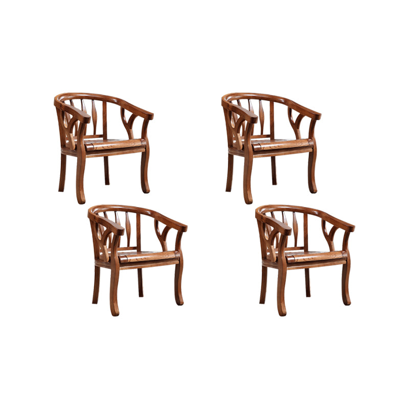 Traditional Style Dining Chair Solid Wood Arm Chair for Kitchen