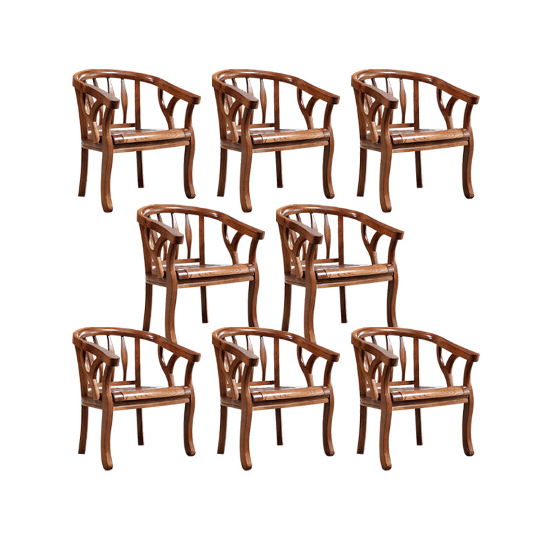 Traditional Style Dining Chair Solid Wood Arm Chair for Kitchen