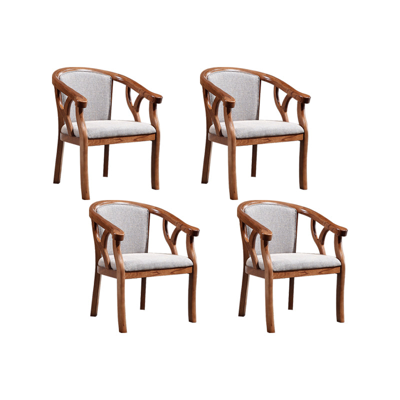 Traditional Style Dining Chair Solid Wood Arm Chair for Kitchen
