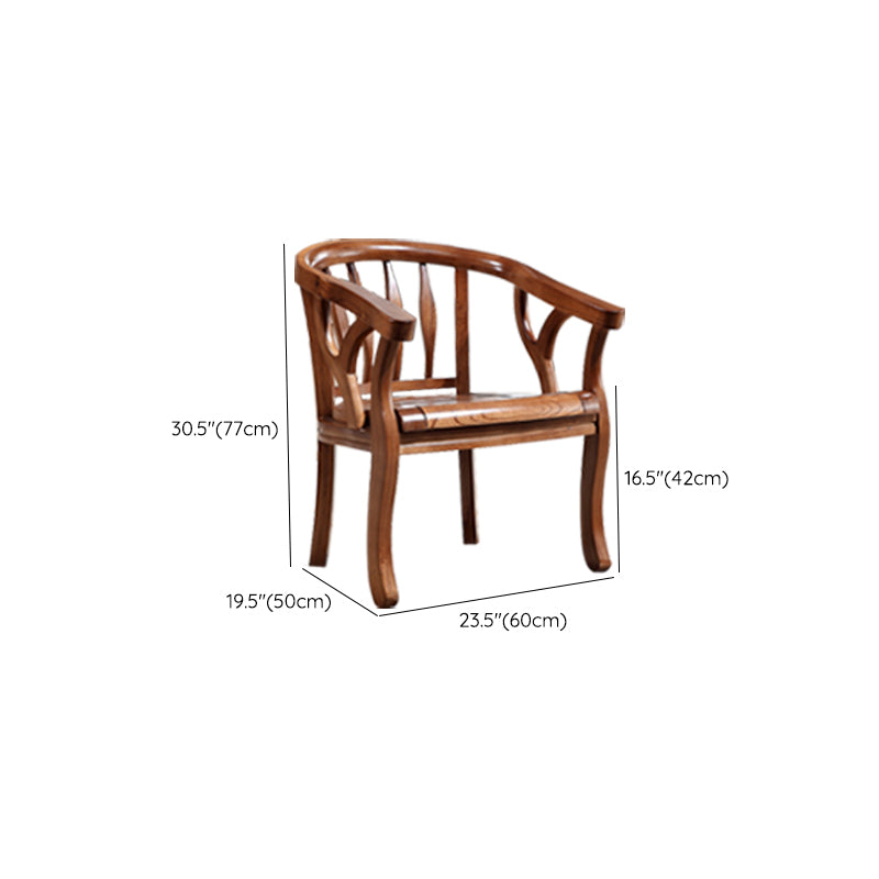 Traditional Style Dining Chair Solid Wood Arm Chair for Kitchen