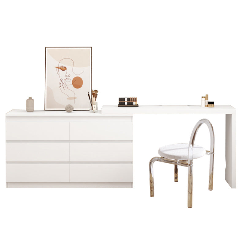 White Bedroom Lighted Mirror Wooden With Drawer Vanity Dressing Table