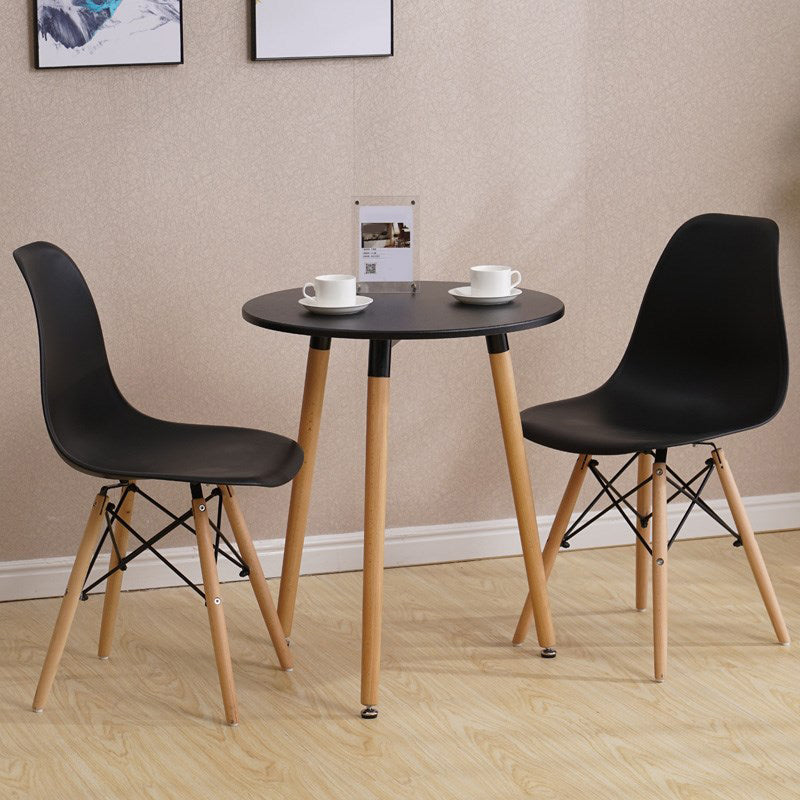 Wooden Dining Room Table for 2 Person with Natural Wood Legs