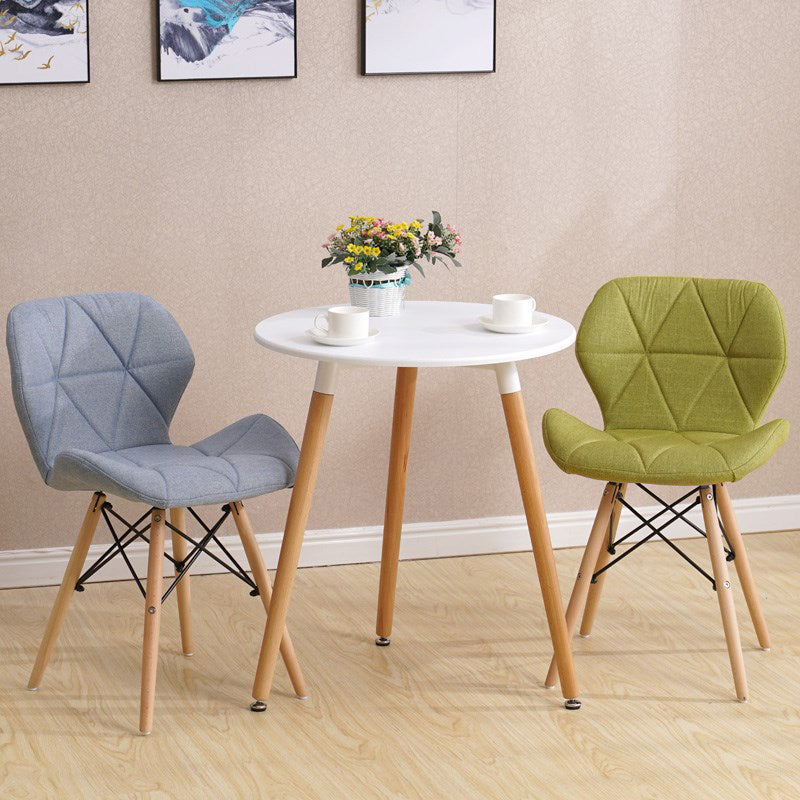 Wooden Dining Room Table for 2 Person with Natural Wood Legs