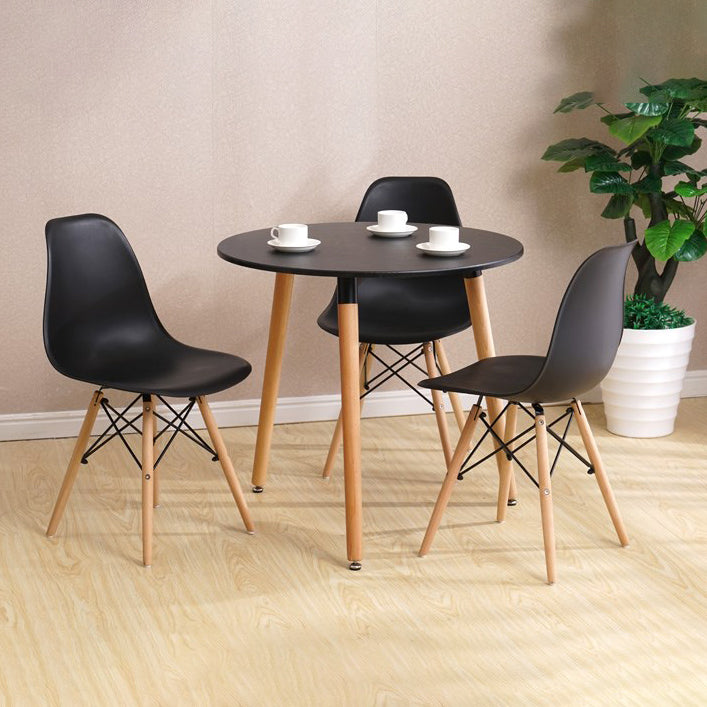 Wooden Dining Room Table for 2 Person with Natural Wood Legs