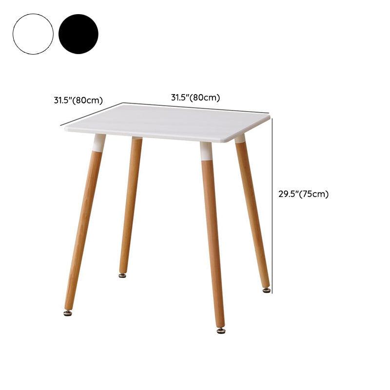 Wooden Dining Room Table for 2 Person with Natural Wood Legs