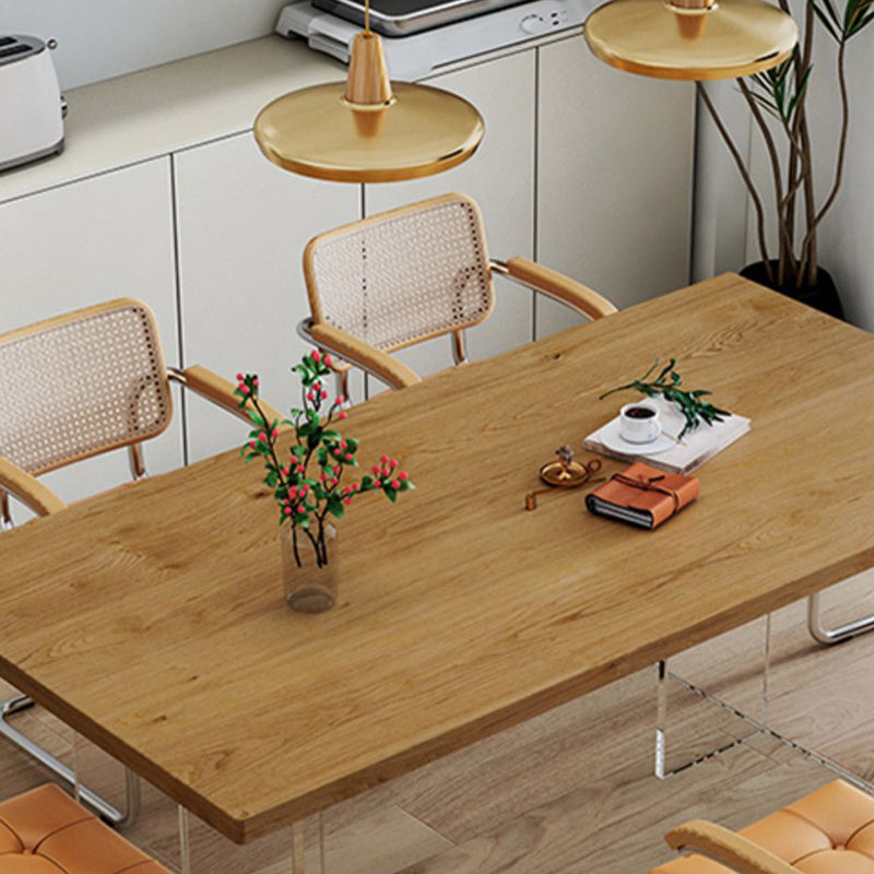 1/2/4/6 Pieces Modern Rectangle Acrylic Base Dining Set for Home