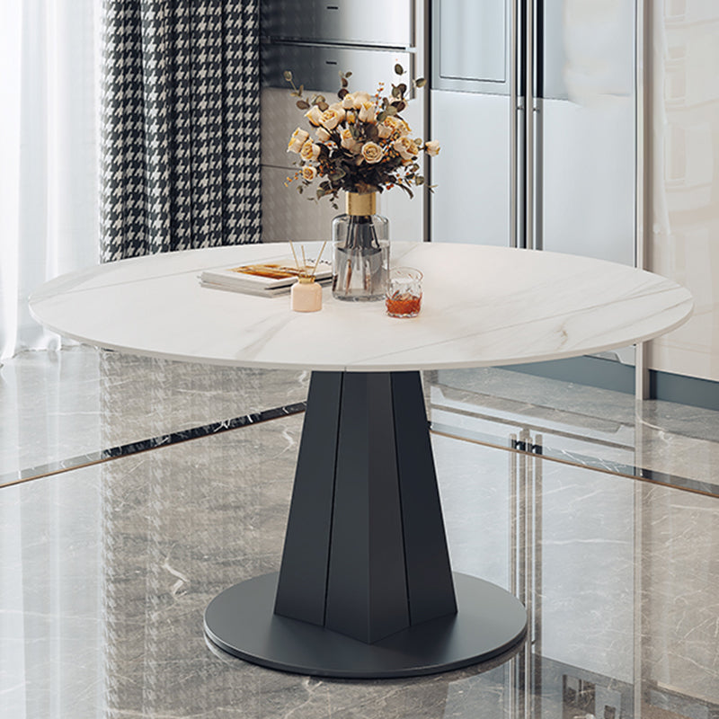 1/5/7 Pcs Modern Stone Round Shape Dinette Table with Armless Chair