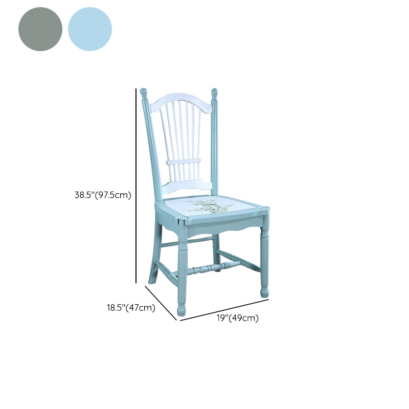 Rustic Style Solid Wood Set of 5 Dinette Table with Armless Chair