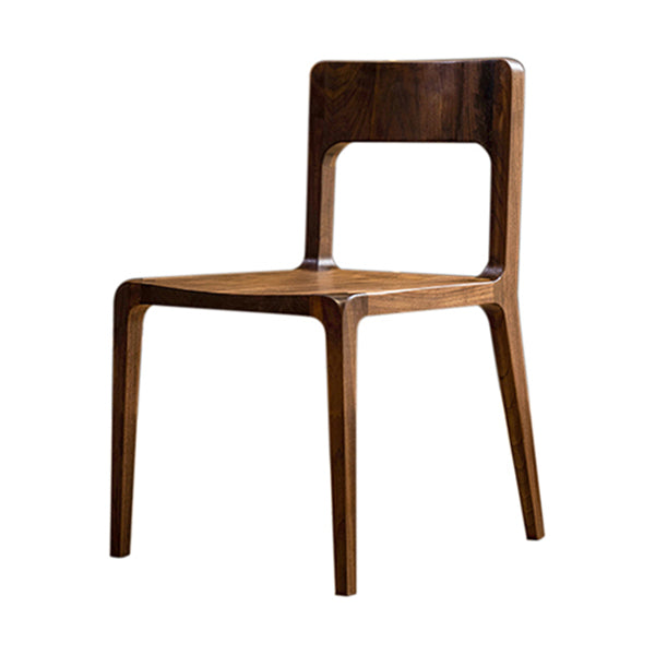 Contemporary Style Open Back Solid Wood Dining Side Chair for Home