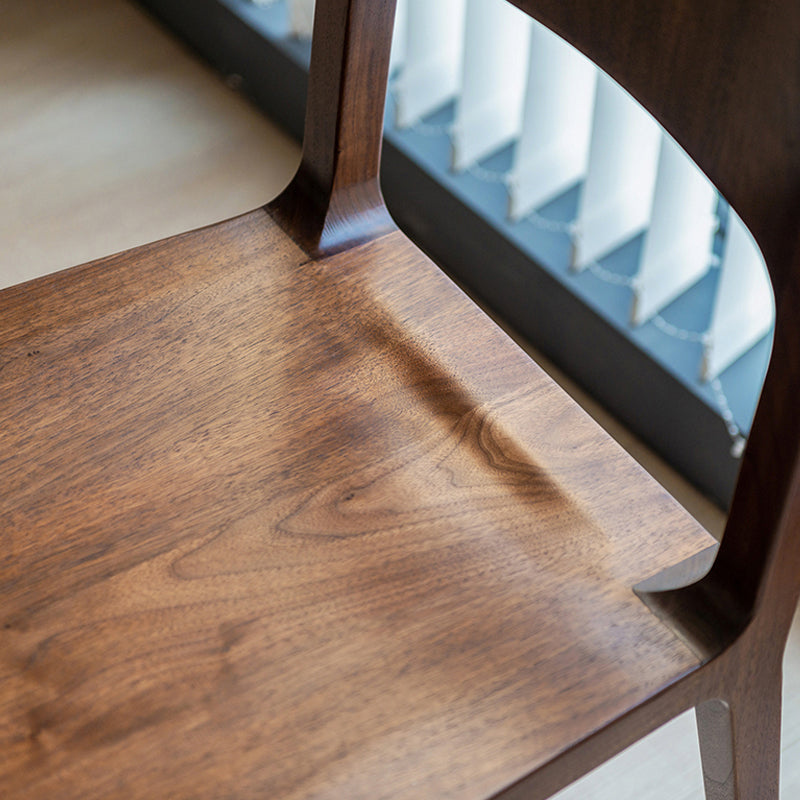 Contemporary Style Open Back Solid Wood Dining Side Chair for Home