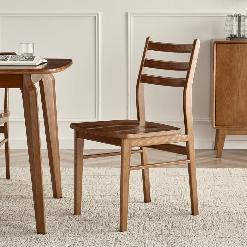Dining Room Modern Solid Wood Ladder Back Armless Dining Chair
