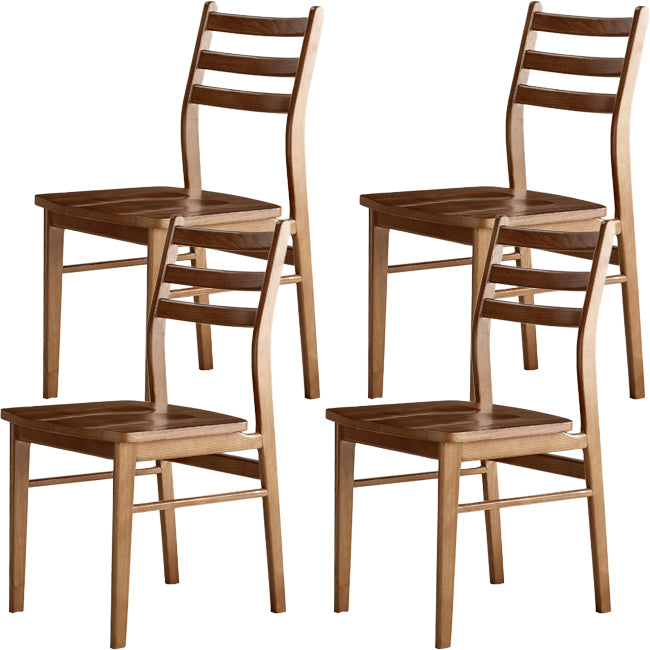 Dining Room Modern Solid Wood Ladder Back Armless Dining Chair