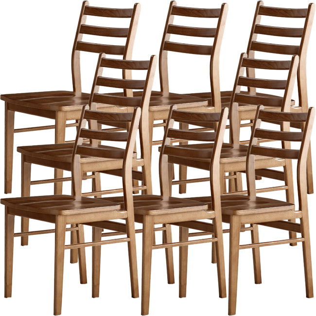 Dining Room Modern Solid Wood Ladder Back Armless Dining Chair