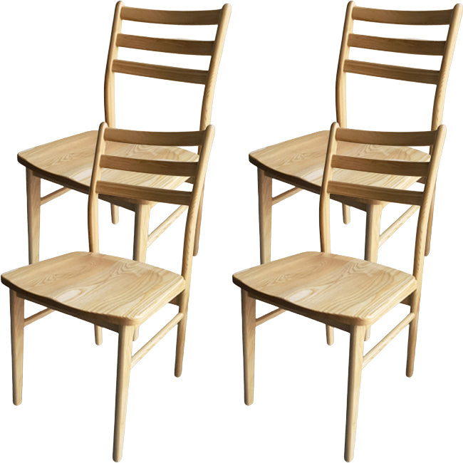 Dining Room Modern Solid Wood Ladder Back Armless Dining Chair