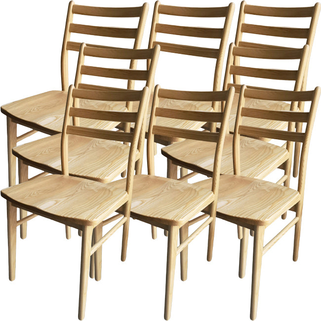 Dining Room Modern Solid Wood Ladder Back Armless Dining Chair