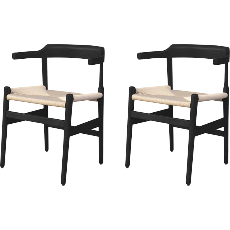 Contemporary Style Open Back Solid Wood Home Use Dining Side Chair