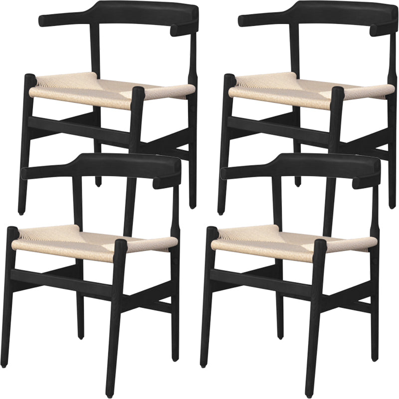 Contemporary Style Open Back Solid Wood Home Use Dining Side Chair
