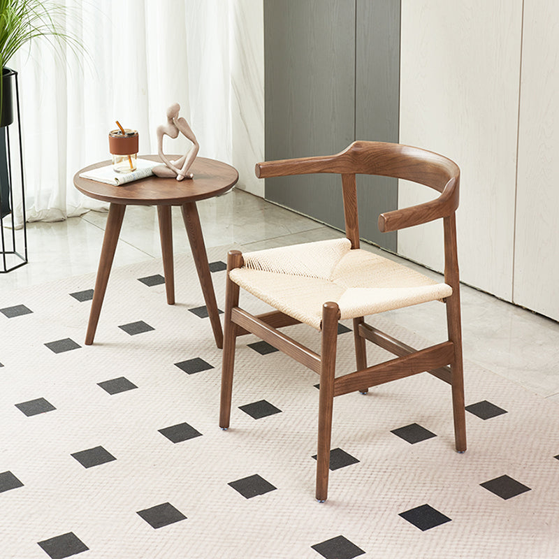 Contemporary Style Open Back Solid Wood Home Use Dining Side Chair