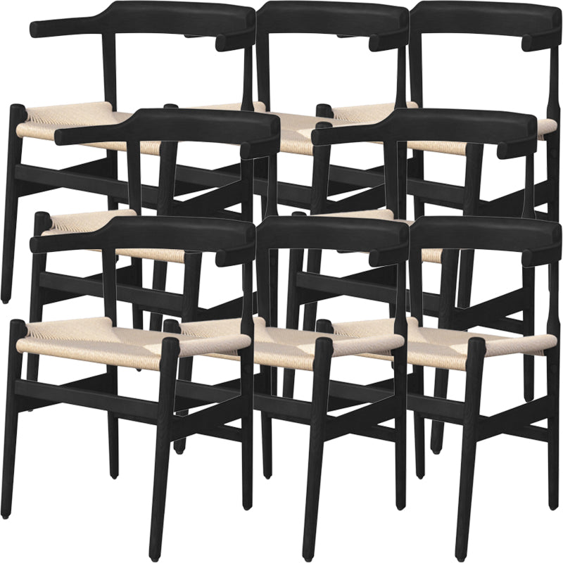 Contemporary Style Open Back Solid Wood Home Use Dining Side Chair